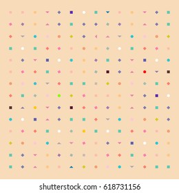 Geometric figures colorful pattern