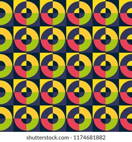 geometric figures and colors pattern background