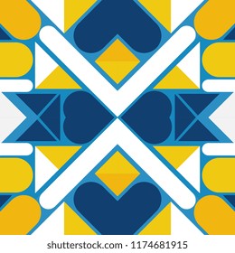 geometric figures and colors pattern background