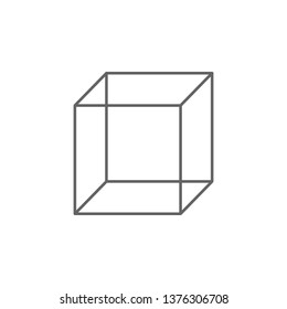 geometric figures, cube outline icon. Elements of geometric figures illustration icon. Signs and symbols can be used for web, logo, mobile app, UI, UX