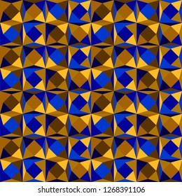 geometric figures of dark blue and brown colors