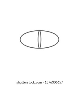 geometric figures, ellipsoid outline icon. Elements of geometric figures illustration icon. Signs and symbols can be used for web, logo, mobile app, UI, UX