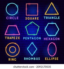 Geometric Figures Label Set. Vector Illustration of Geometry Promotion.