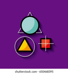 geometric figures math or intelligence concept image 