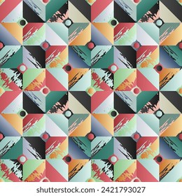 Gradiente multicolor de figuras geométricas rayas de fondo sin fisuras y colores de desgaste, fondo de textura de moda, papel tapiz, papel de envoltura, producto, textil