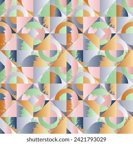 Gradiente multicolor de figuras geométricas rayas de fondo sin fisuras y colores de desgaste, fondo de textura de moda, papel tapiz, papel de envoltura, producto, textil