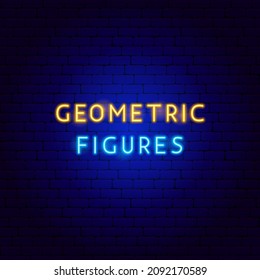 Cifras geométricas Neon Text. Ilustración vectorial de la promoción del polígono.