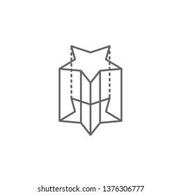 geometric figures, pentagrammic prism outline icon. Elements of geometric figures illustration icon. Signs and symbols can be used for web, logo, mobile app, UI, UX