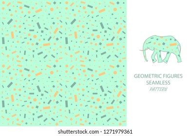 Geometric figures seamless pattern. 