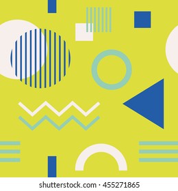 Geometric figures seamless pattern design. Vector illustration.