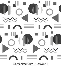 Geometric figures seamless pattern design. Vector illustration.
