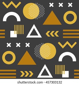 Geometric figures seamless pattern design. Vector illustration.