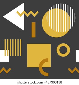 Geometric figures seamless pattern design. Vector illustration.