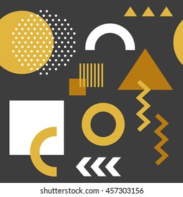 Geometric figures seamless pattern design. Vector illustration.