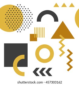 Geometric figures seamless pattern design. Vector illustration.