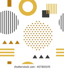 Geometric figures seamless pattern design. Vector illustration.