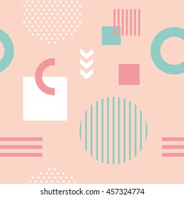 Geometric figures seamless pattern design. Vector illustration.