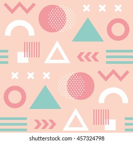 Geometric figures seamless pattern design. Vector illustration.