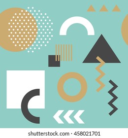 Geometric figures seamless pattern design. Vector illustration.