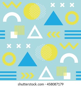 Geometric figures seamless pattern design. Vector illustration.