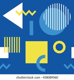 Geometric figures seamless pattern design. Vector illustration.