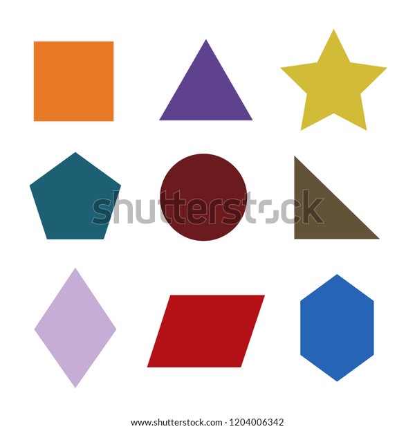 Geometric Figures Square Circle Triangle Rectangle Stock Vector ...