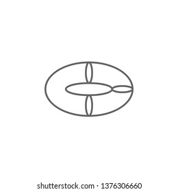 geometric figures, torus outline icon. Elements of geometric figures illustration icon. Signs and symbols can be used for web, logo, mobile app, UI, UX