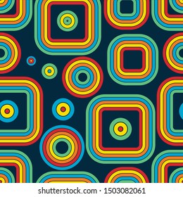 Geometric figures. Vector image. Retro