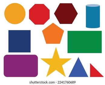 Geometric fill shapes basic background

