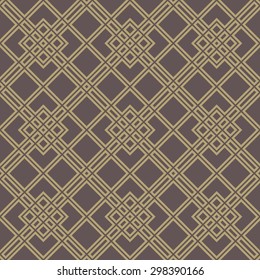 Geometric fine abstract vector background. Seamless modern pattern with golden diagonal lines