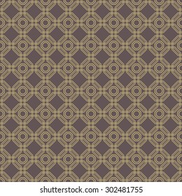 Geometric fine abstract vector background. Seamless modern pattern with golden lines