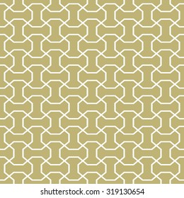 Geometric fine abstract vector background. Seamless modern golden pattern