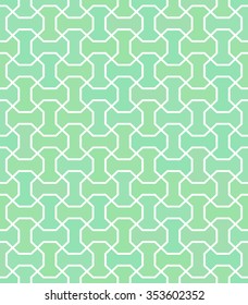 Geometric fine abstract vector background. Seamless modern green pattern