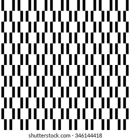 Geometric fine abstract vector black and white background. Seamless modern pattern