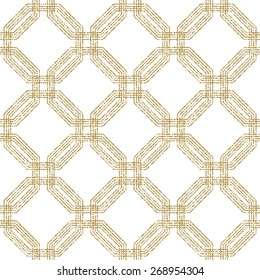 Geometric fine abstract vector golden pattern. Seamless modern texture for wallpapers and backgrounds