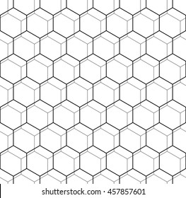 Geometric fine abstract vector octagonal background. Seamless modern pattern. Black and white pattern