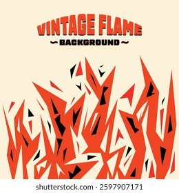Geometric fire banner design with red and black colors and patterns, creative and simple banner. Vector files
