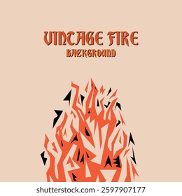 Geometric fire banner design with red and black colors and patterns, creative and simple banner. Vector files