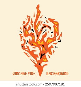 Geometric fire banner design with red and black colors and patterns, creative and simple banner. Vector files