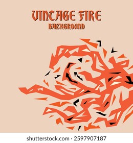 Geometric fire banner design with red and black colors and patterns, creative and simple banner. Vector files