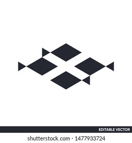 geometric fish logo mark icon