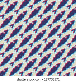 Geometric fishes print. Seamless pattern. Vector.