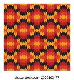 Geometric Flame Pattern Seamless design