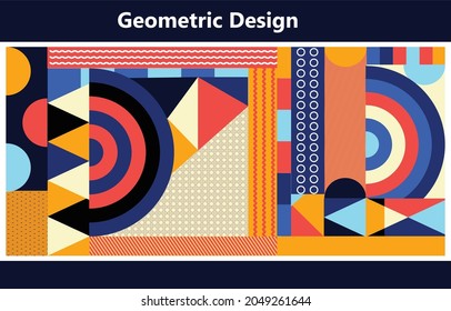 Geometric flat abstract design background