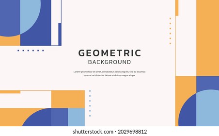 Geometric flat background with colorful shapes vector design 