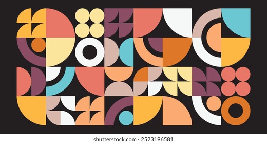 Geometric flat background vector artwork template. Abstract background banner.