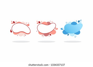 Geometric flat banners. Modern abstract gradient shapes for logo, sale promotion, discount title frame. Vector trendy banner
