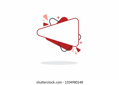Geometric flat banners. Modern abstract gradient shapes for logo, sale promotion, discount title frame. Vector trendy banner