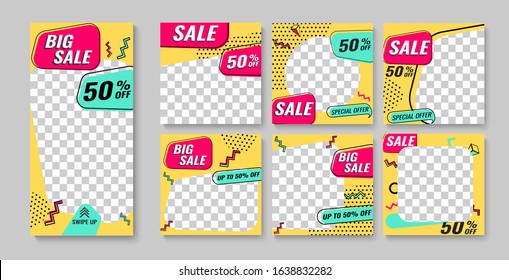 Geometric flat banners. Modern abstract gradient shapes for logo, sale promotion, discount title frame. Vector sale trendy banne. can be use for, landing page, website, mobile app, poster.