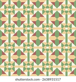 Geometric Flat Design Diamond Shape Modern Art Decorative Pattern